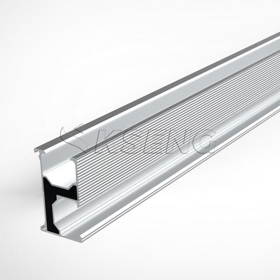 Robust solar PV mounting rail for secure panel support, ensuring reliable and efficient solar installations.