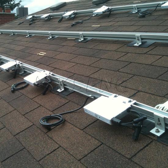solar panels on asphalt shingles roof