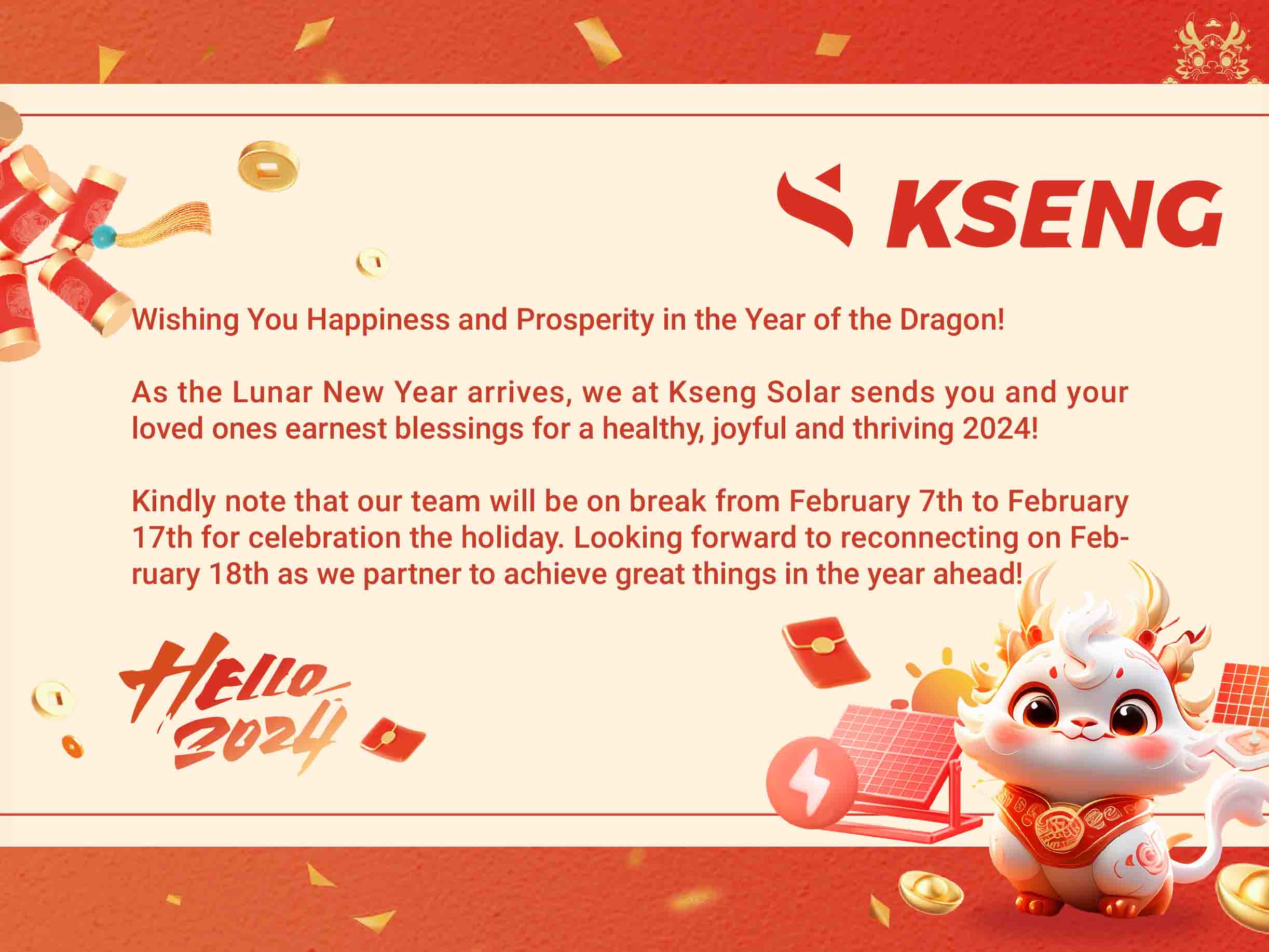 Bekanntmachung über die Feiertage zum chinesischen Neujahr
        